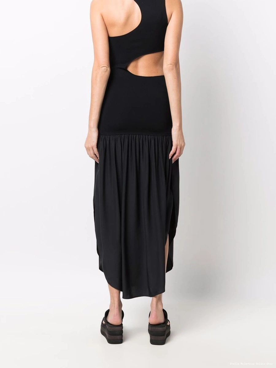 Cheap cut-out sleeveless asymmetric Women McCartney Stella dress 0429